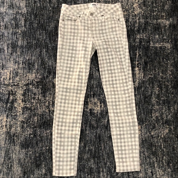 HP! Paige Verdugo Ankle Skinny Jeans Gingham Gray Women’s Size 26 - Picture 4 of 14